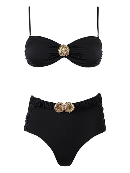  Sofia Erhan Bikini Con Detalle De Conchas - Negro 