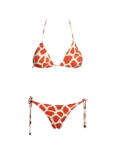  Sofia Erhan Bikini Con Jirafa Estampada - Naranja 