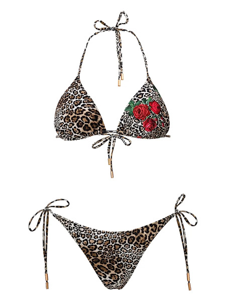  Sofia Erhan Bikini Kyle Con Estampado De Leopardo - Neutro 