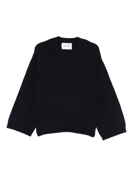  Soft Goat Jersey Con Cuello Redondo - Azul 