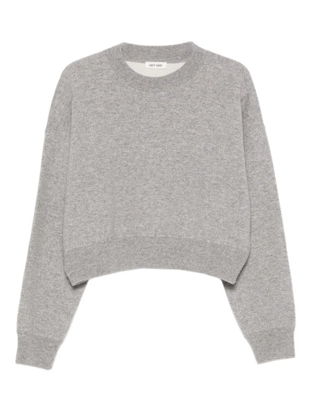  Soft Goat Jersey Con Cuello Redondo - Gris 