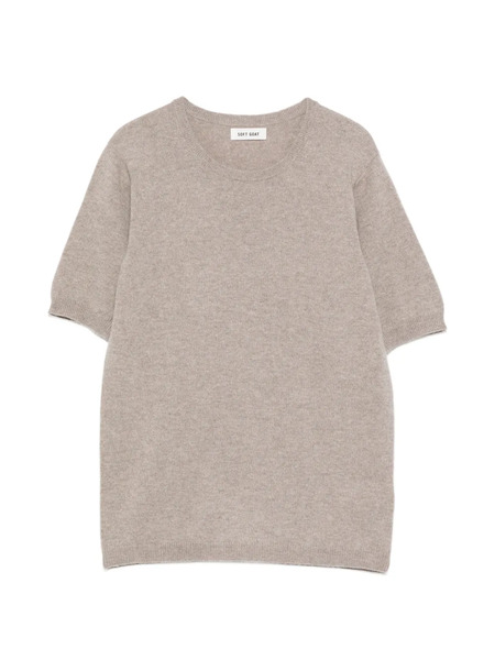  Soft Goat Jersey Con Cuello Redondo - Gris 