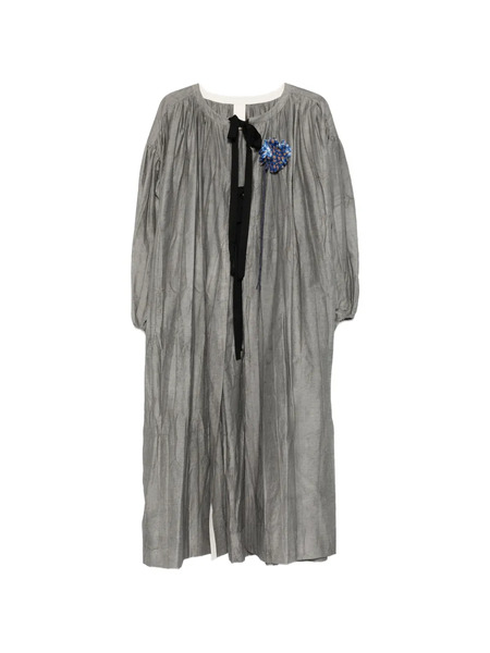 Soh Abrigo Con Efecto Arrugado - Gris 