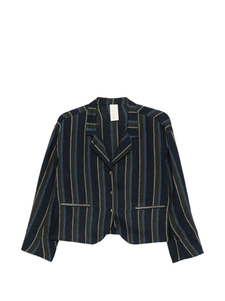  Soh Chaqueta Con Raya Vertical - Azul 