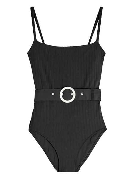  Solid & Striped Bañador The Nina Con Cinturón - Negro 