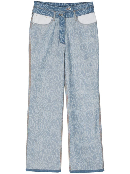  Sonia Rykiel Vaqueros Acampanados Zebra - Azul 