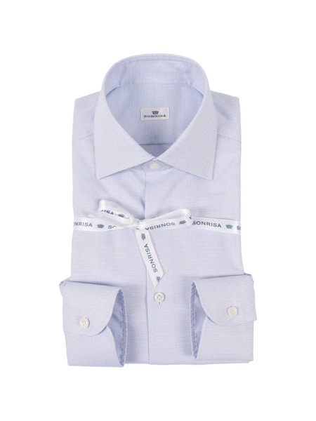  Sonrisa Camisa Con Botones - Azul 