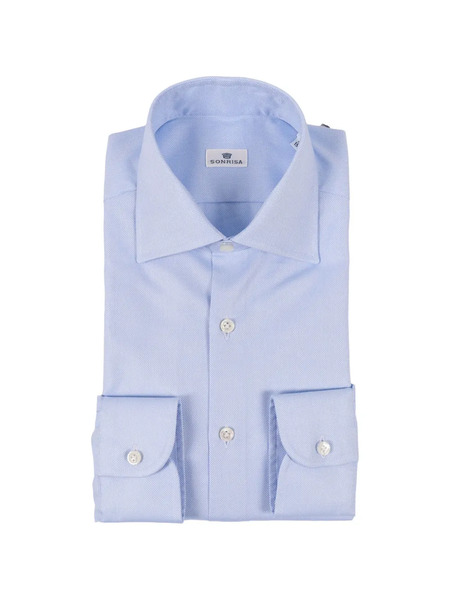  Sonrisa Camisa Con Botones - Azul 