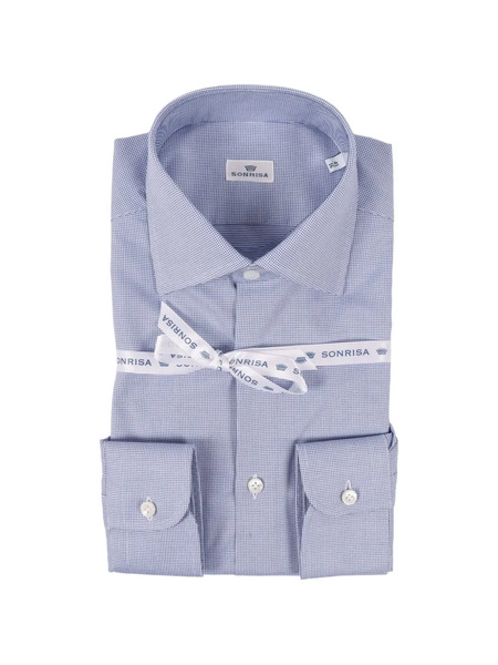  Sonrisa Camisa Texturizada - Azul 