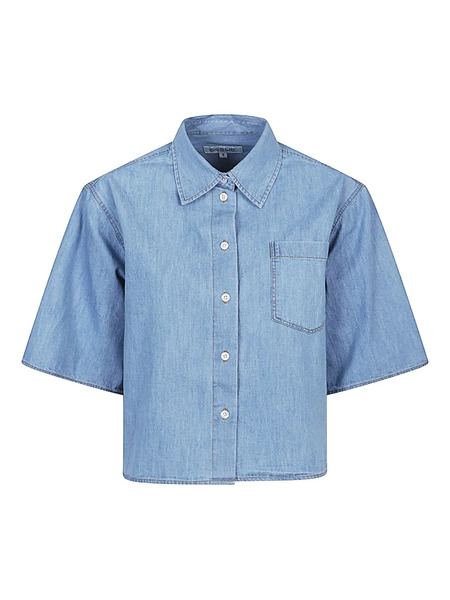  Sosue Camisa Con Bolsillo En El Pecho - Azul 