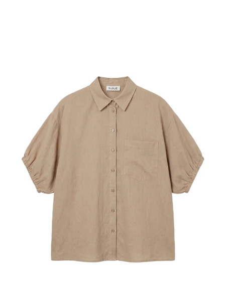  Sosue Gathered-sleeve Shirt - Neutro 