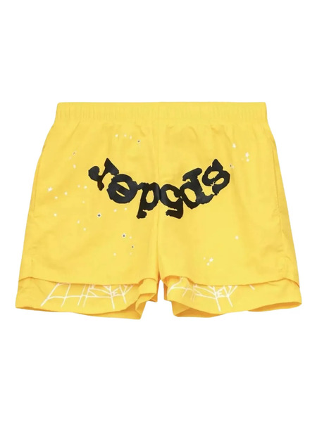  Sp5der Bermudas Web - Yellow 