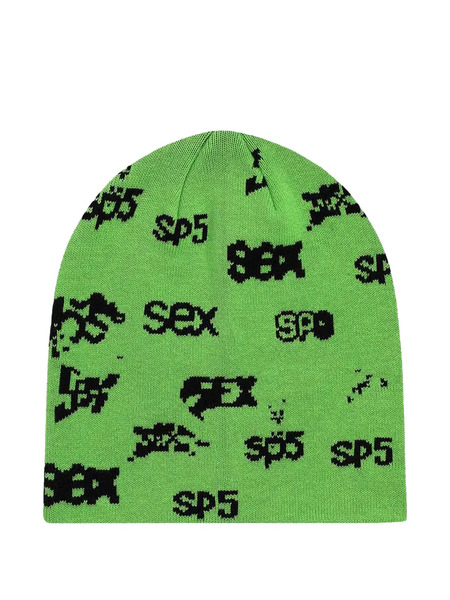  Sp5der Gorro Con Letras Estampadas - Verde 