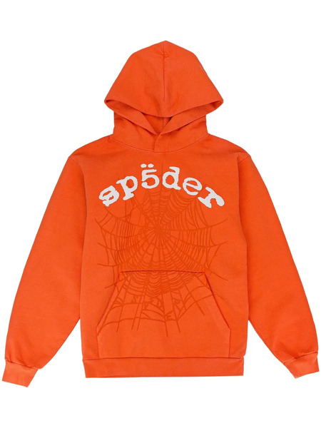  Sp5der Sudadera Legacy Con Capucha - Naranja 