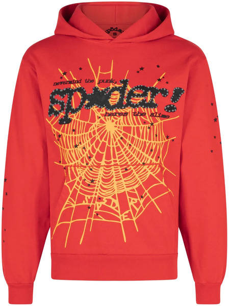  Sp5der Sudadera P*nk V2 Red Con Capucha - Rojo 