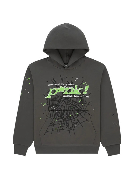  Sp5der Sudadera Punk V2 Con Capucha - Gris 