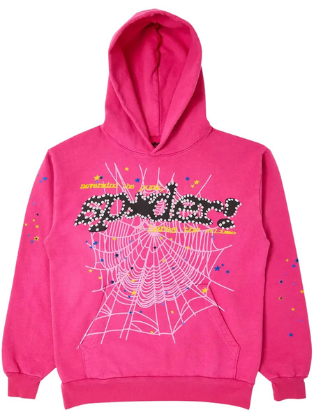  Sp5der Sudadera Web Magenta Con Capucha - Rosa 