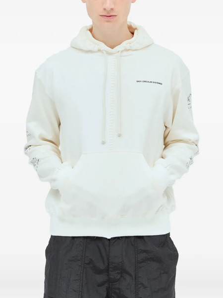  Space Available Sudadera Circular Artisan Con Capucha - Neutro 