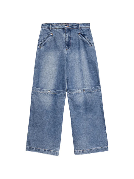  Spencer Badu Vaqueros Con Detalle Patchwork - Azul 