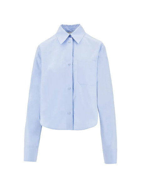  Sportmax Camisa Plisada - Azul 