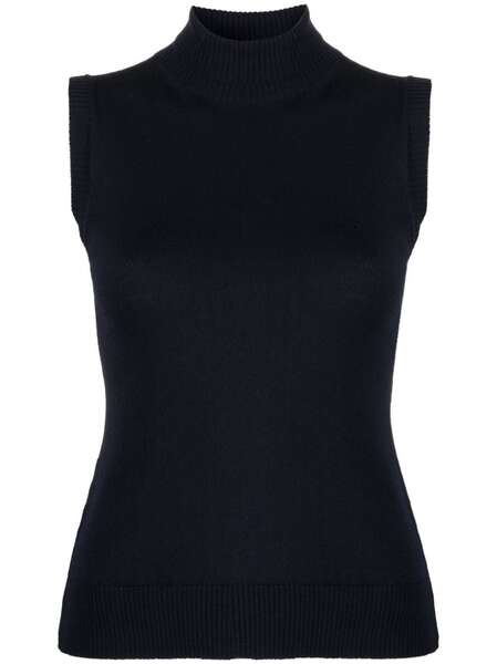  Sportmax Top Con Cuello Vuelto - Azul 