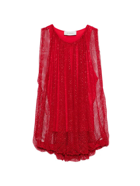  Sportmax Top De Malla - Rojo 