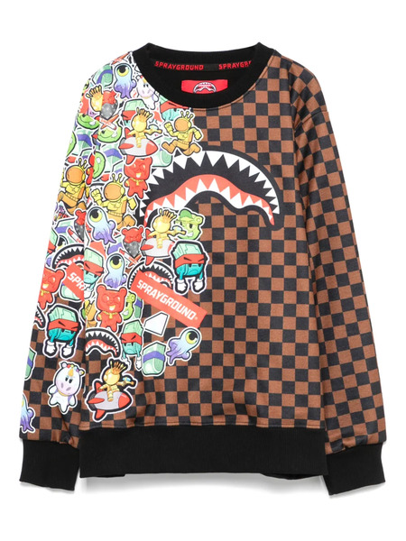  Sprayground Kid Sudadera Sticker Bomb - Marrón 