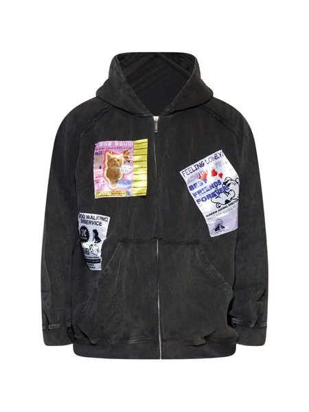  Ssstufff Sudadera Con Capucha Y Parche - Negro 