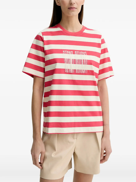  Stand Studio Camiseta A Rayas - Rojo 