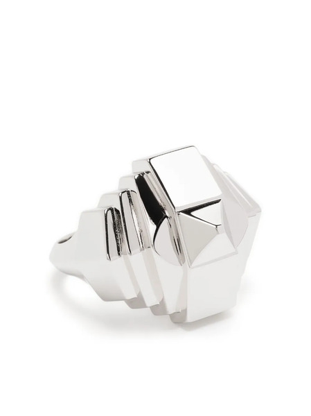  Statement Paris Anillo Rockaway Pyramid En Plata De Ley - Plateado 