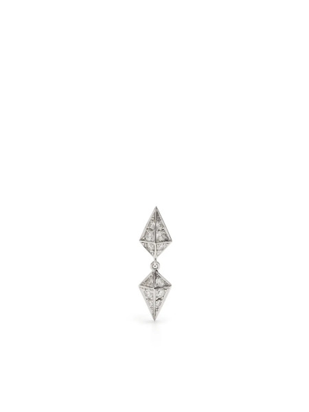  Statement Paris Pendiente Rockaway Con Diamante - Plateado 