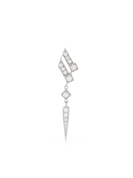  Statement Paris Pendiente Stairway Wings Con Diamantes - Plateado 