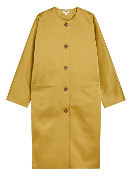  Staud Abrigo Liz Con Botones - Amarillo 