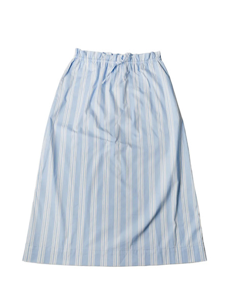  Staud Falda Midi Shore A Rayas - Azul 