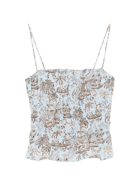 Staud Top Ayla Estampado - Azul 