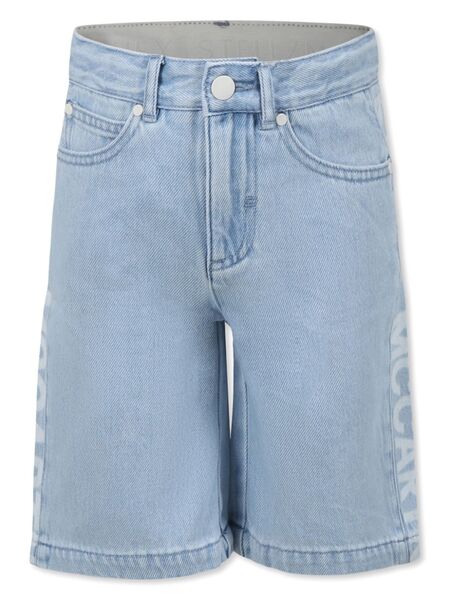  Stella Mccartney Kids Bermudas Con Logo Estampado - Azul 