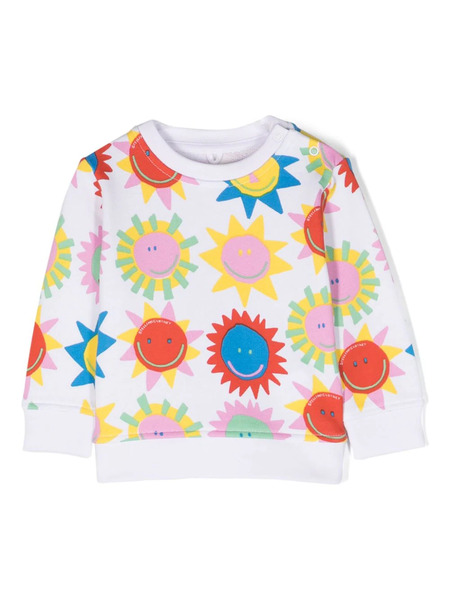  Stella Mccartney Kids Sudadera Con Sol Estampado - Blanco 