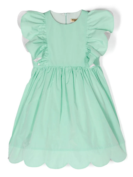  Stella Mccartney Kids Vestido Con Ribete De Volantes - Verde 