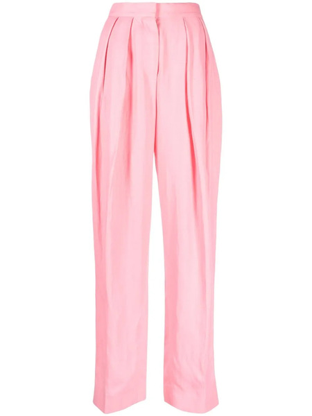  Stella Mccartney Pantalones Anchos Con Pinzas - Rosa 