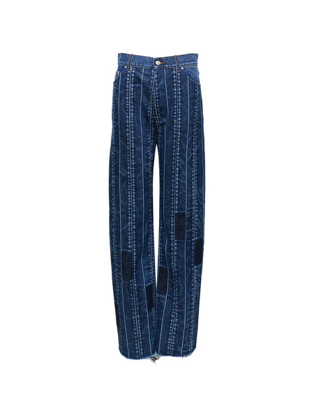  Stella Mccartney Vaqueros A Rayas Diplomáticas - Azul 