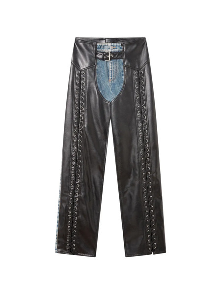  Stella Mccartney Vaqueros Con Paneles Y Cordones - Azul 