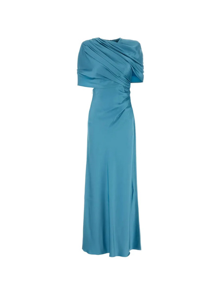  Stella Mccartney Vestido Largo Drapeado - Azul 