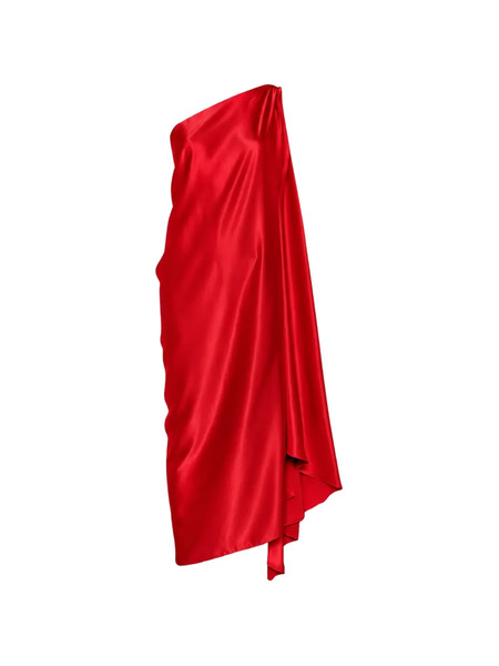  Stephan Janson Vestido Largo Drapeado - Rojo 