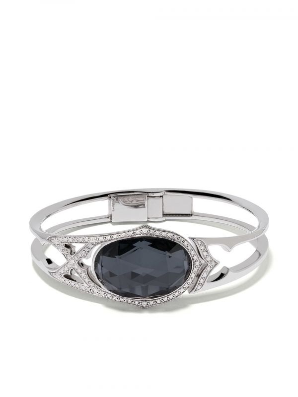  Stephen Webster Brazalete Crystal Haze Love En Oro Blanco De 18kt Con Diamantes, Cuarzo Y Hematitas - Plateado 