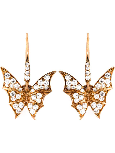  Stephen Webster Pendientes Con Forma De Alas Y Diamantes - Metalizado 
