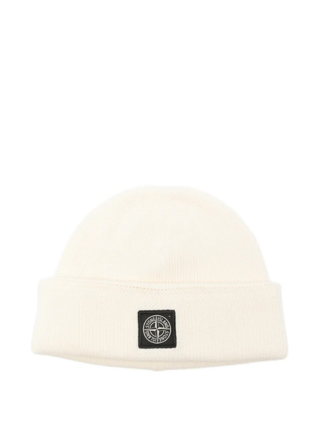 Stone Island Gorro Con Parche Compass - Neutro 