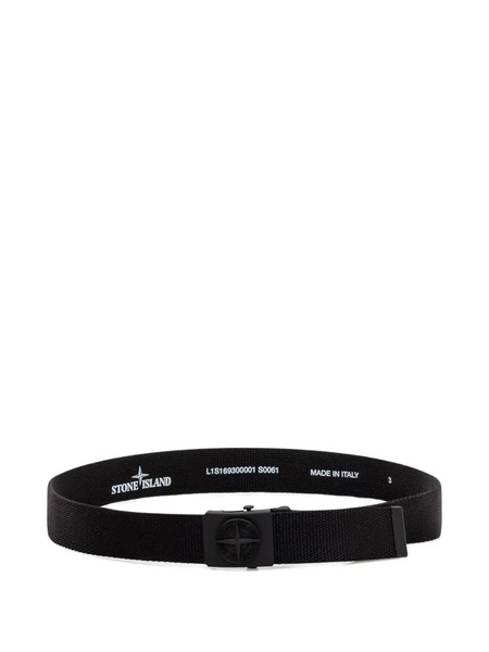  Stone Island Junior Cinturón Con Hebilla Compass - Negro 