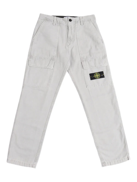  Stone Island Junior Pantalones Con Parche Del Logo - Gris 