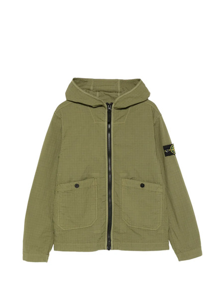  Stone Island Junior Parka Con Capucha - Verde 
