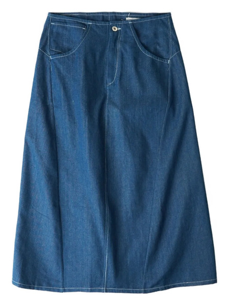  Story Mfg. Falda Acampanada Con Bolsillo - Azul 